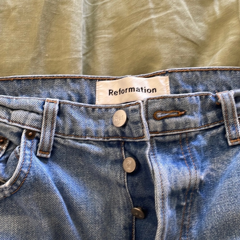 Reformation Cynthia ripped jean